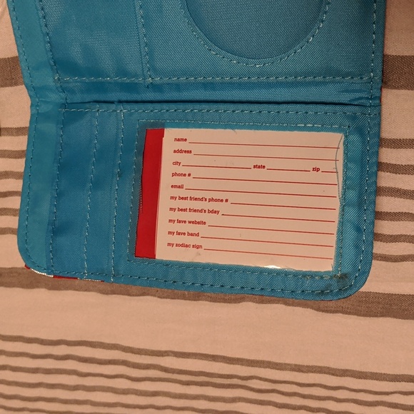 Justice USA tri-fold wallet red silver metallic and blue patriotic NWT - Picture 5 of 7